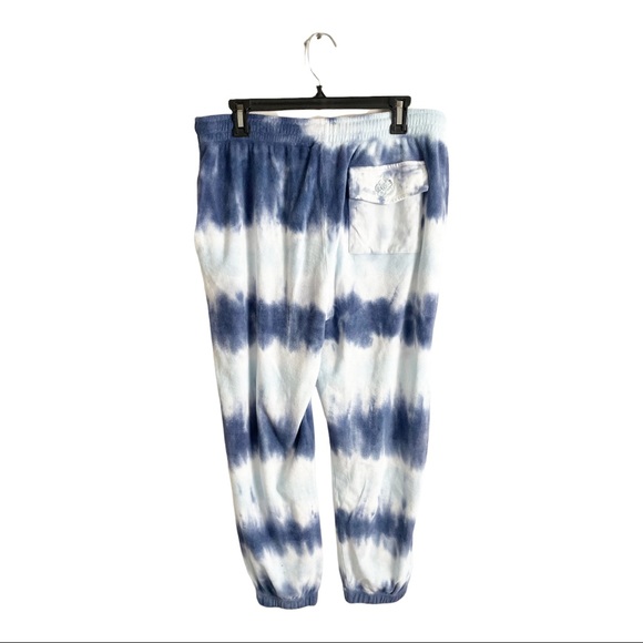 LoveShackFancy Santinella Tie Dyed Lounge Pant Blue Size Large NWT - Picture 3 of 7